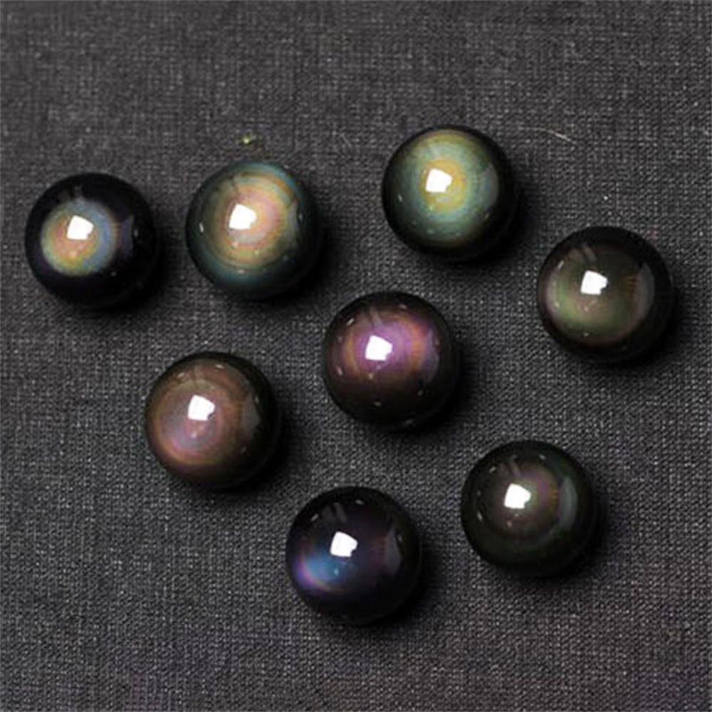 Fashion Men Black Lucky Amulet Necklace Obsidian Pendant Round Ball