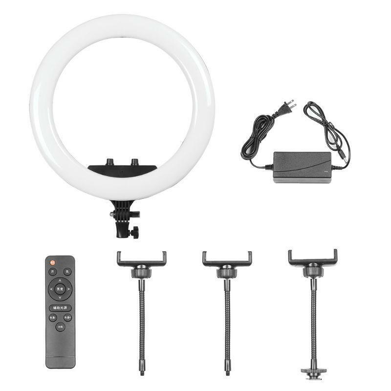 Selfie Ring Light with Phone holder Remote Control US Plug Adapter Photography