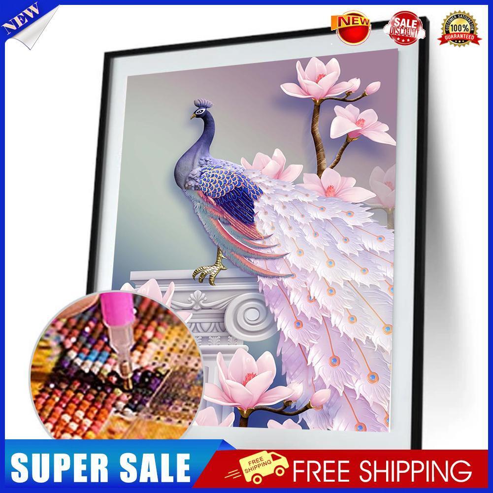 Magnolia Peacock 5D Diamond Painting Embroidery DIY Cross Stitch Home Decor