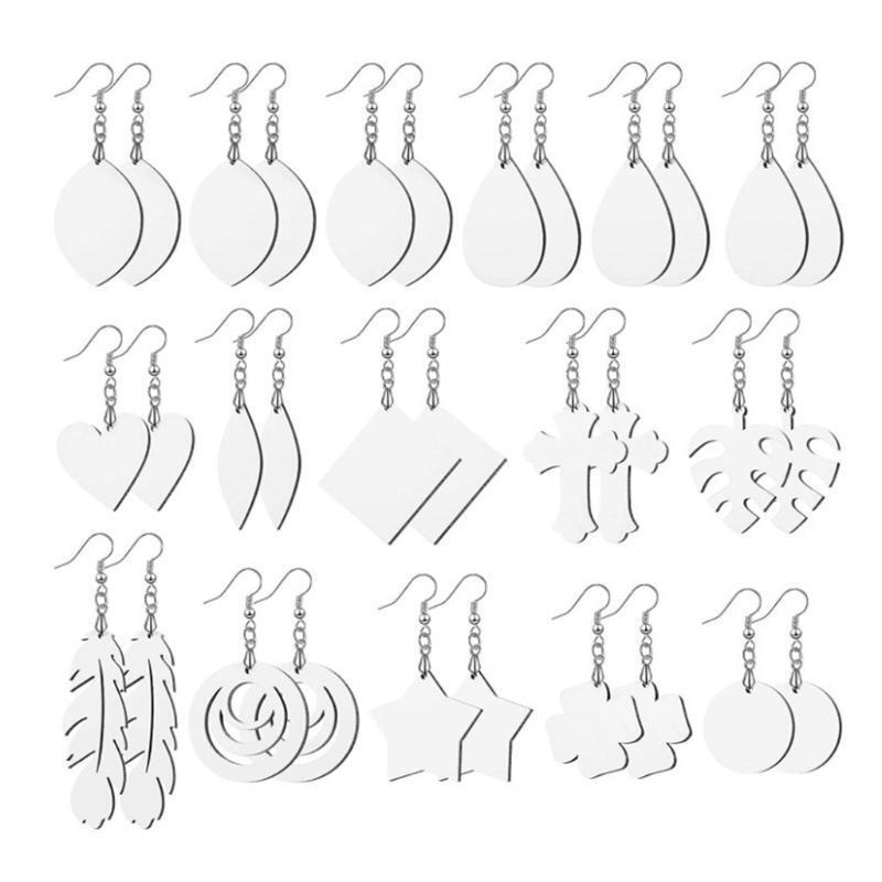16 Pairs Sublimation Blank Keychains Thermal Transfer Key Chain Keyrings Key Tag