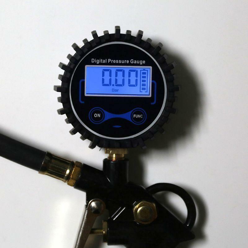 Car Truck Air Tire Inflator with Digital Pressure Gauge 200 PSI Air Chuck & Hose