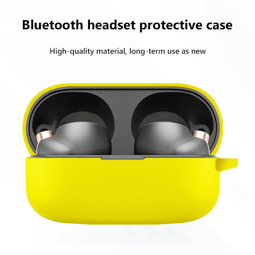 Silicone Protective Case for SONY WF-1000XM4 Earphone Cover Shell (Yellow)