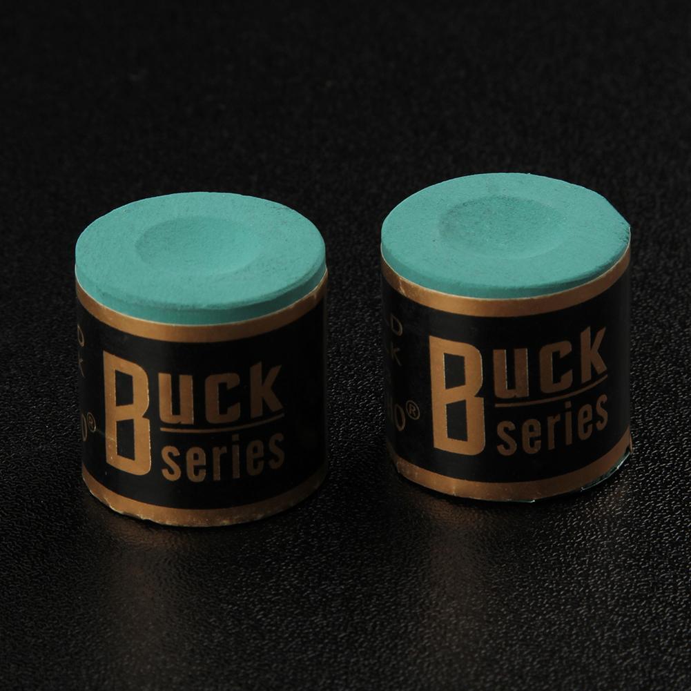 2pcs Billiard Chalks Pool Cue Stick No-slip Snooker Accessory (Dark Green)