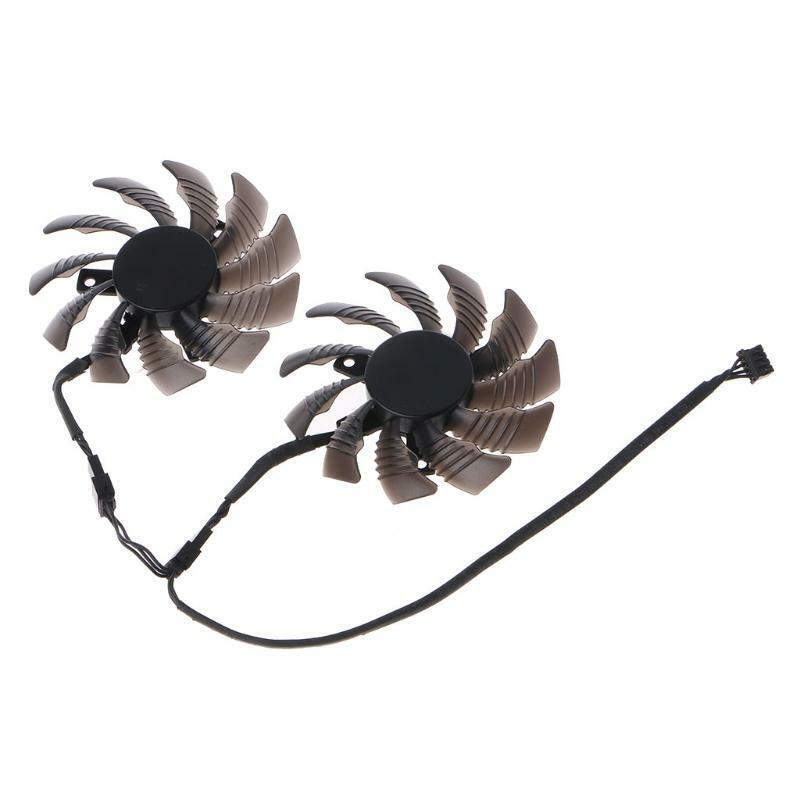 2PC 78MM Graphics Card Cooling VGA Fan PLD08010S12H ZP 4Pin 12V 0.35A Cooler Fan