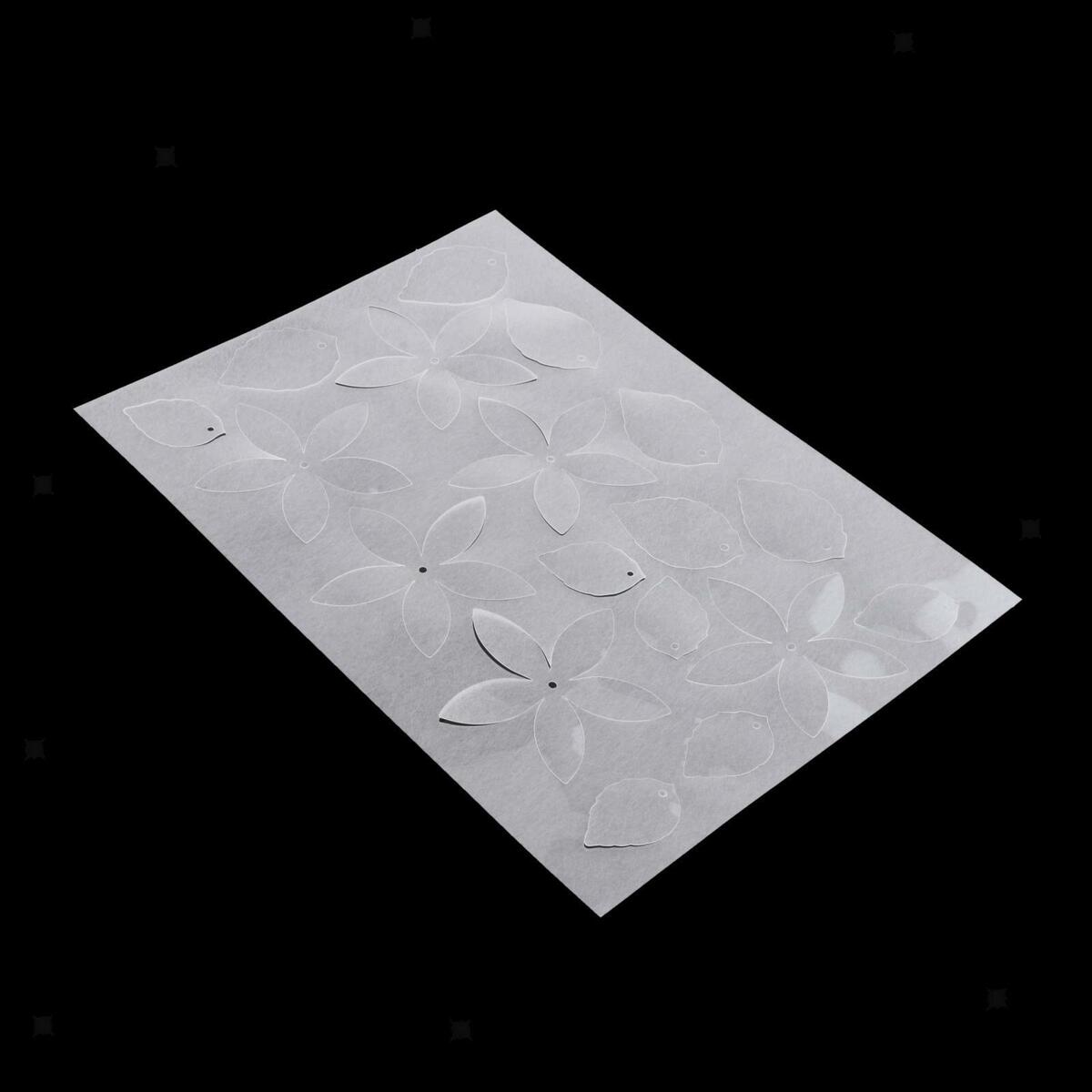 5x Heat Shrink Plastic Pre-cut Flower Shaped Transparent Shrink Film for DIY