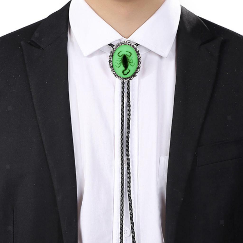 Night  Scorpion Leather  Tie Western Cowgirls Necklace