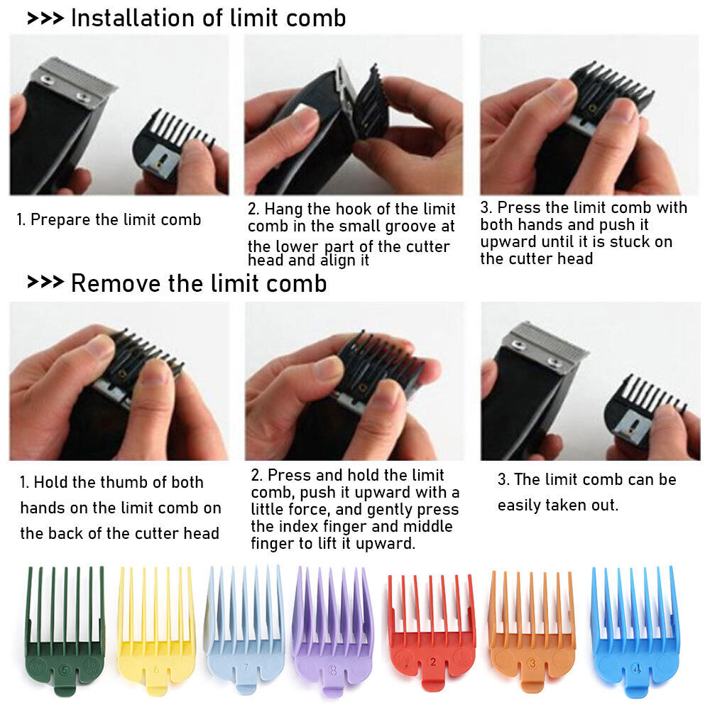 Attachment Hair Clipper Guards Combs Trimmer Cutting Guides Styling Tools
