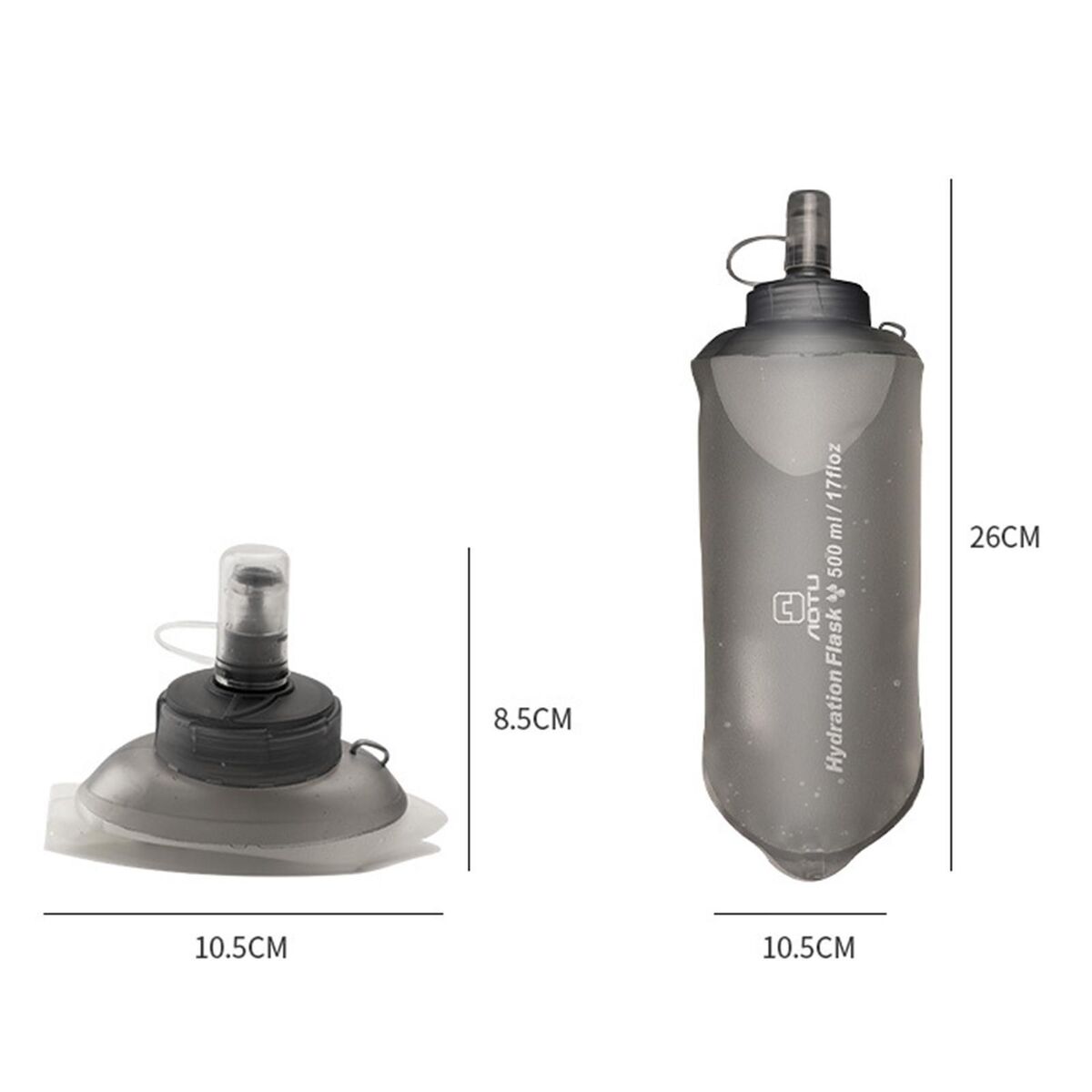 Proof 500ml Foldable Cups Collapsible Water Bottle Sports Bottles for Camping