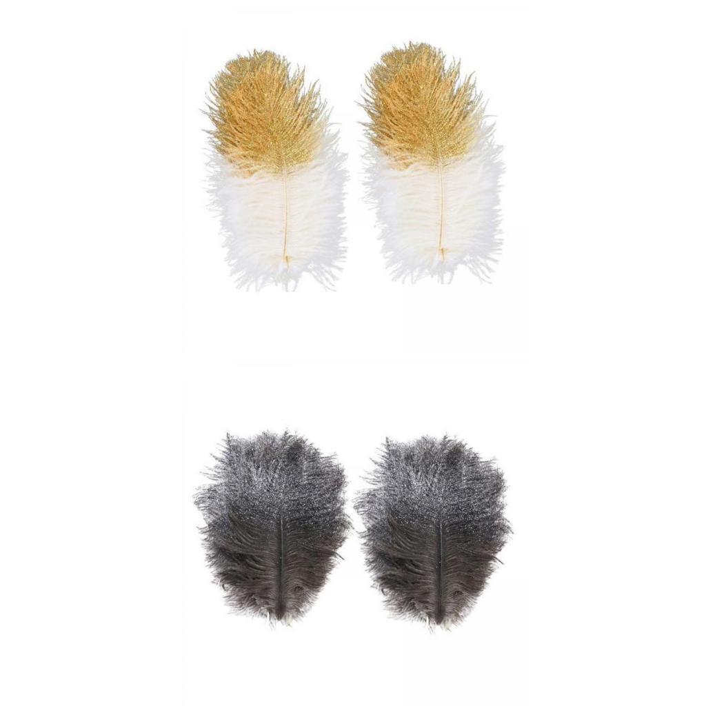 24 Pieces Ostrich Feathers 15-20 Cm for Centerpieces