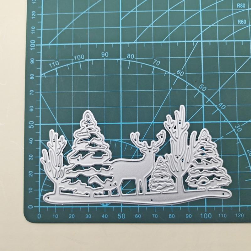 Exquisite Forest Deer Cutting Die Stencil Creative Paper Arts Cutting Template