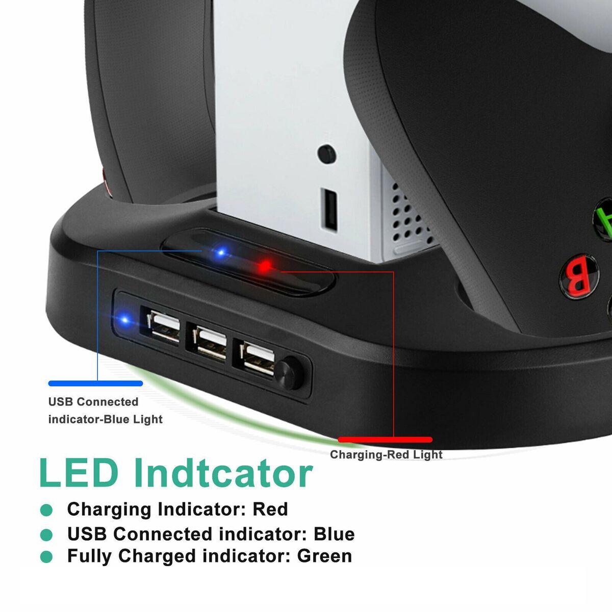 Controller Charger Cooling Fan Vertical Stand for Xbox Series For Xbox Series S
