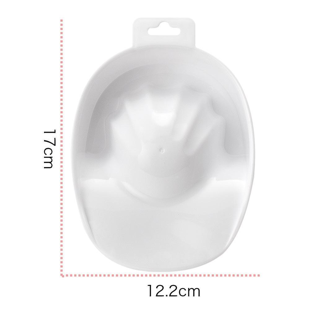 Nail Art Hand Wash Remover Soak Plastic Bowl Nail Bath Manicure Tool(White)