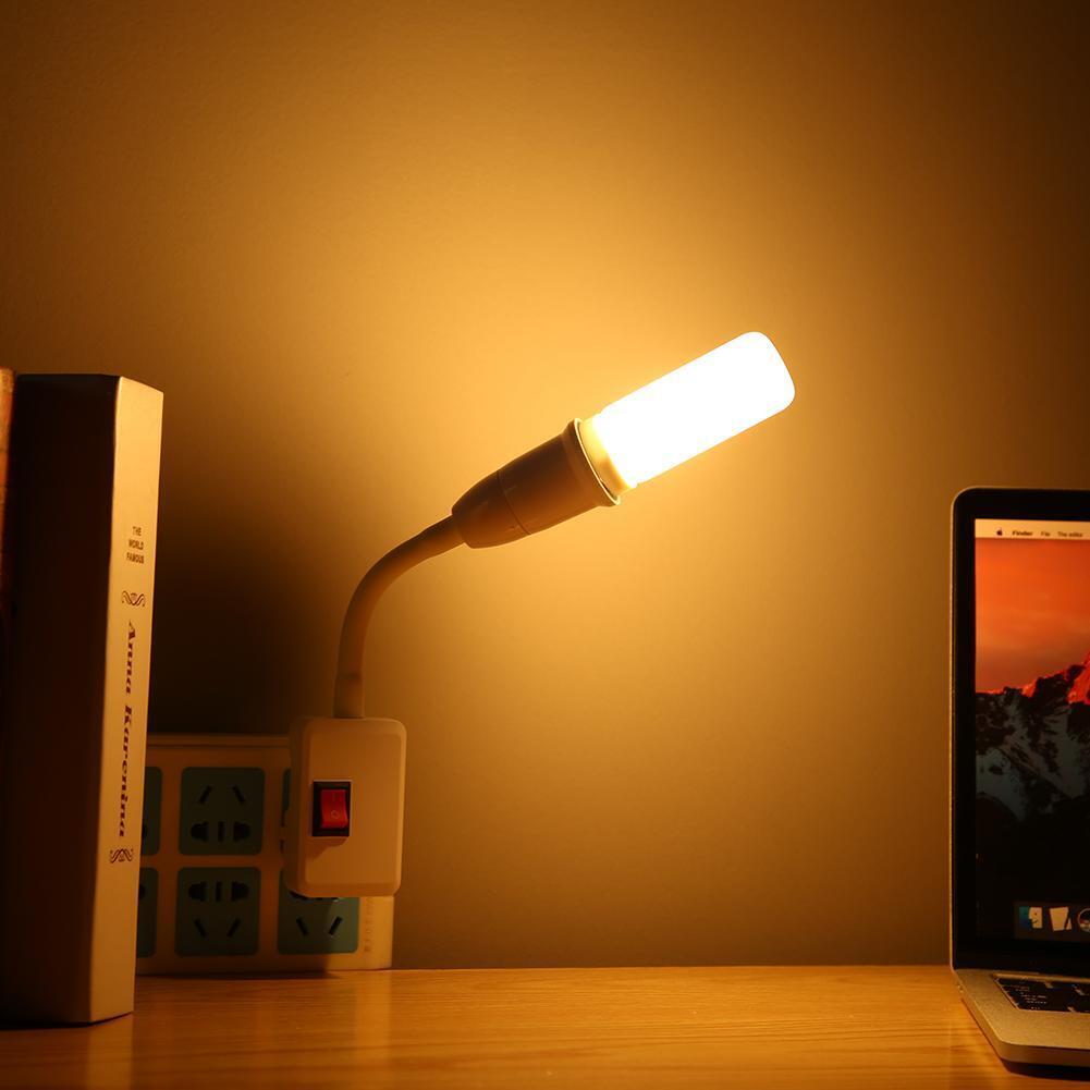 E27-E27 Rotating Lamp Base Flexible Extension Adapter LED Holder (EU)