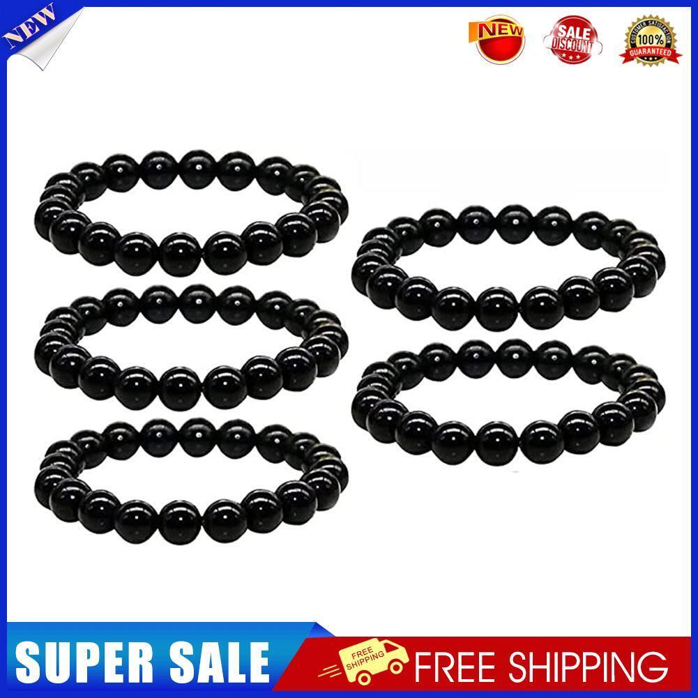 5pcs Obsidian Anklet Therapy Ankle Beaded Bracelet Ankles Pendant Jewelry