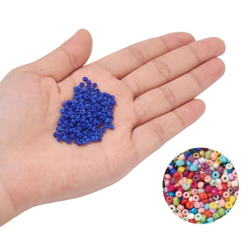 Acrylic English Alphabet Beads Set Rainbow Colored Glass Rice Beads for Gifts