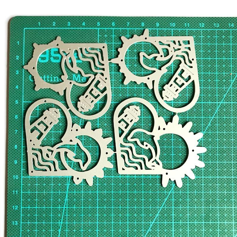 Love Heart Ocean Metal Cutting Dies Handmade Stencil Mold Embossing Pattern