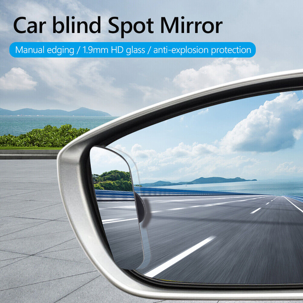 1 Pair Car Styling HD Frameless Blind Spot Mirrors Auto Accessories (White)