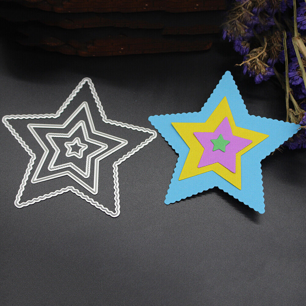 4pcs Stars Metal Cutting Die Stencils DIY Embossing Scrapbooking Craft-1521