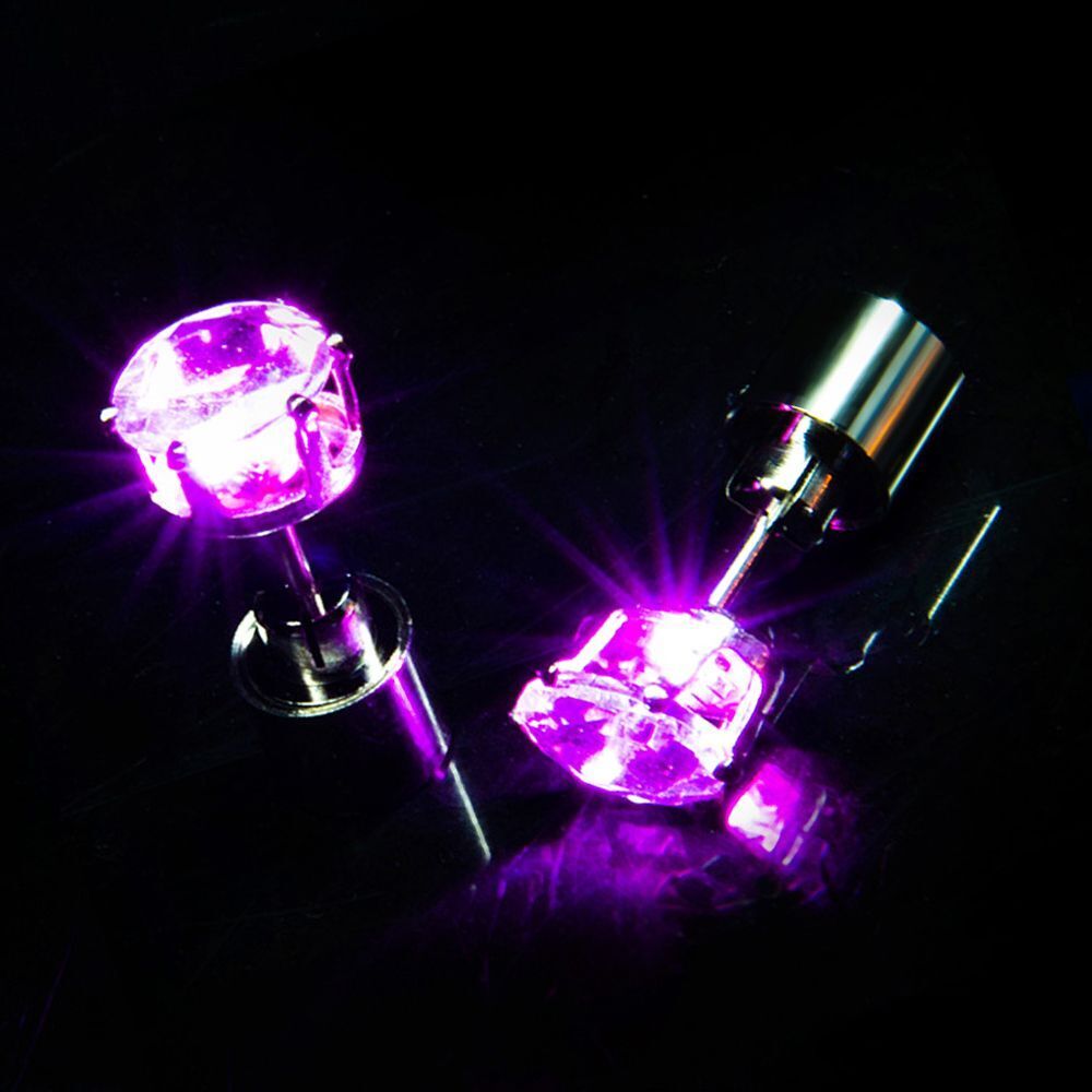 Party Halloween Women Men Blinking Studs Earrings Led Earrings Ear Studs