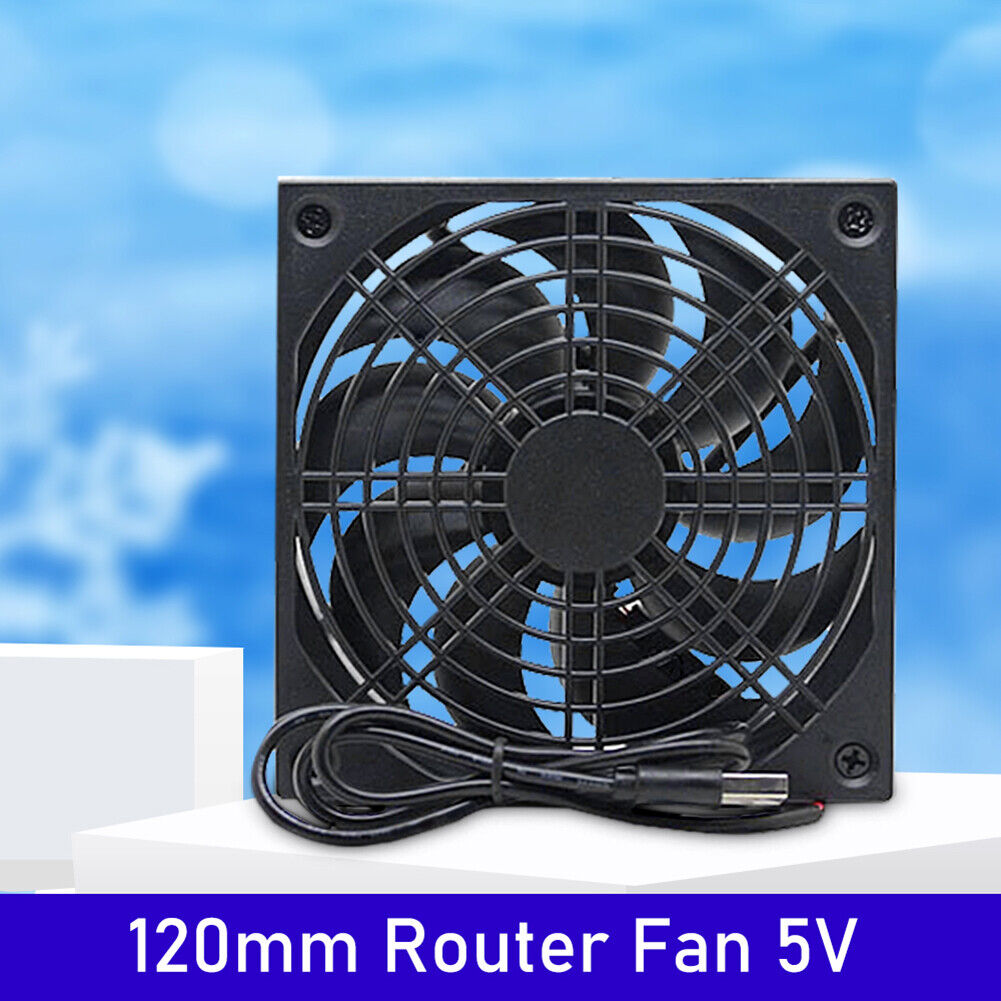 TV Set Top Box Router Cooling Fan USB 5V Heat Dissipation Cooler Radiator