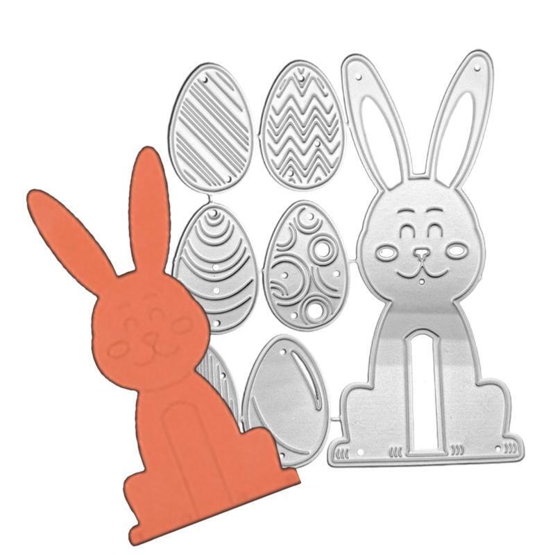 Easter Egg Rabbits Metal Cutting Dies Stencil DIY Scrapbooking Album Paper Card