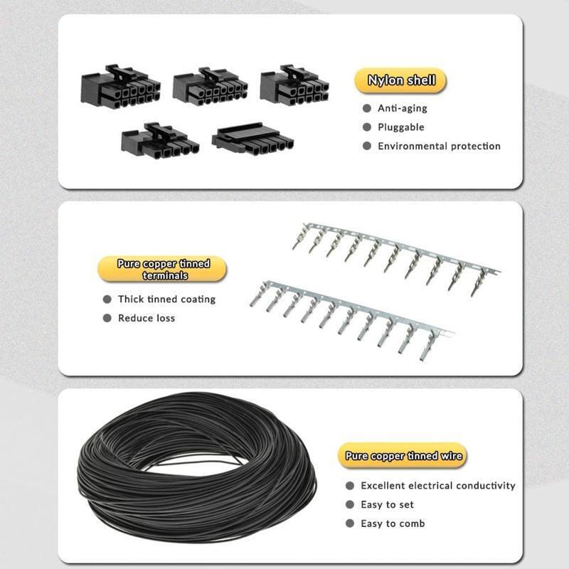 24 Pin to 8 Pin Power Supply Cable (10.6-Inch, 18AWG) ATX PSU Main Power Adapter