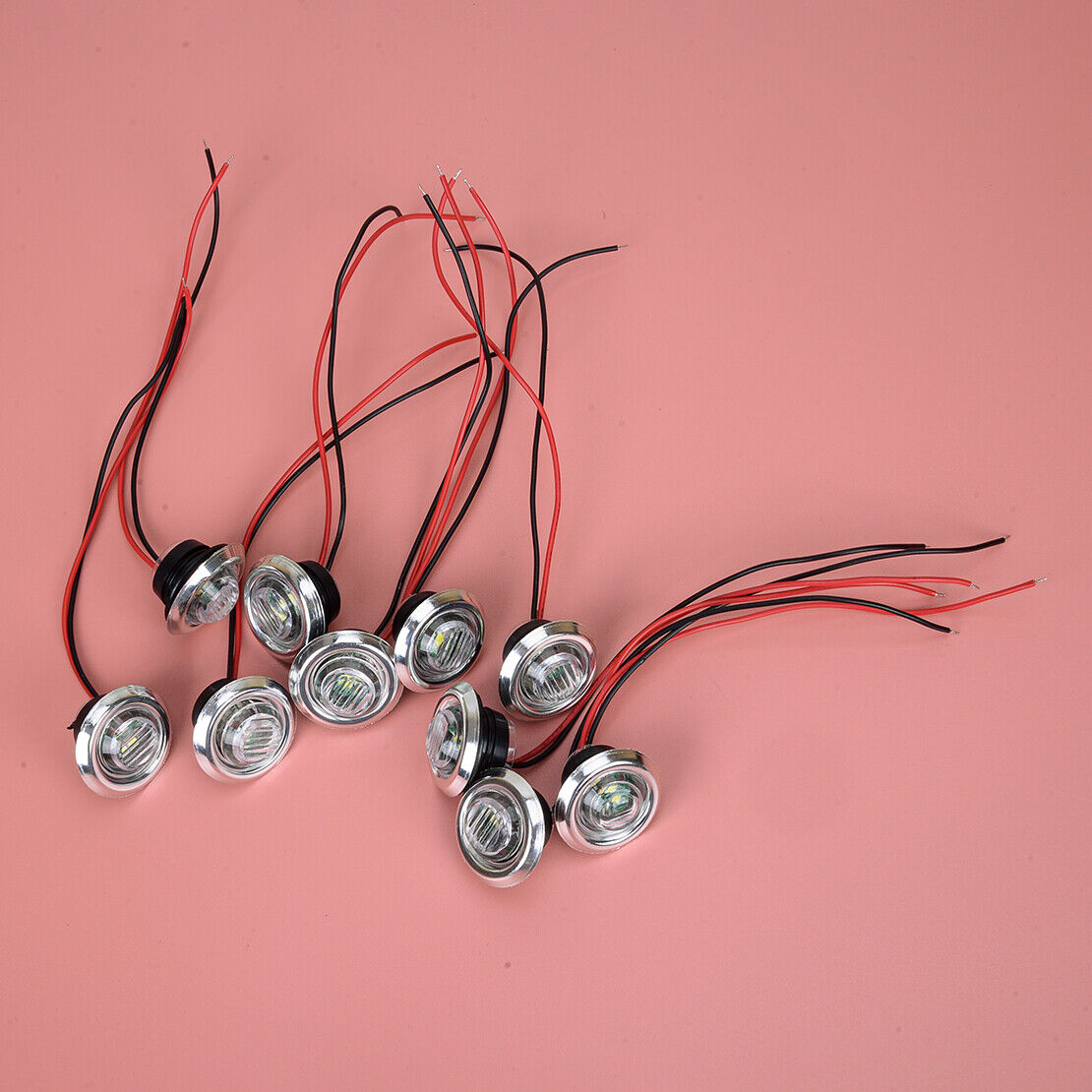 10Pcs Round 12V LED Deck Stair Courtesy Bullet Lights For Marine Boat Yacht