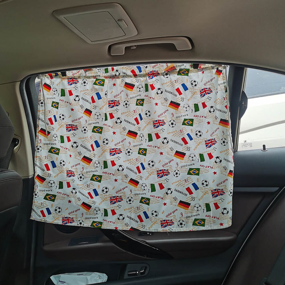 Car Sunshade Curtain Visor UV Protection Auto Styling Accessory (Football)