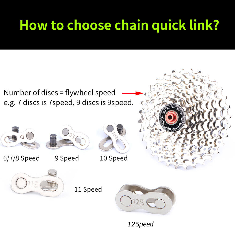 5 Pairs MTB Road Bike Chain Link Connector Chain Joint Magic Buckles (9S)