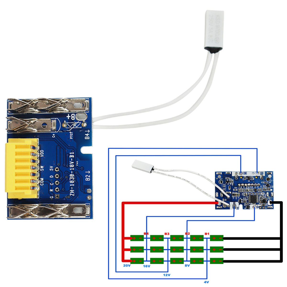 BL1830 Li-Ion Battery PCB Charging Protection Circuit Board for Makita 18V A2UK