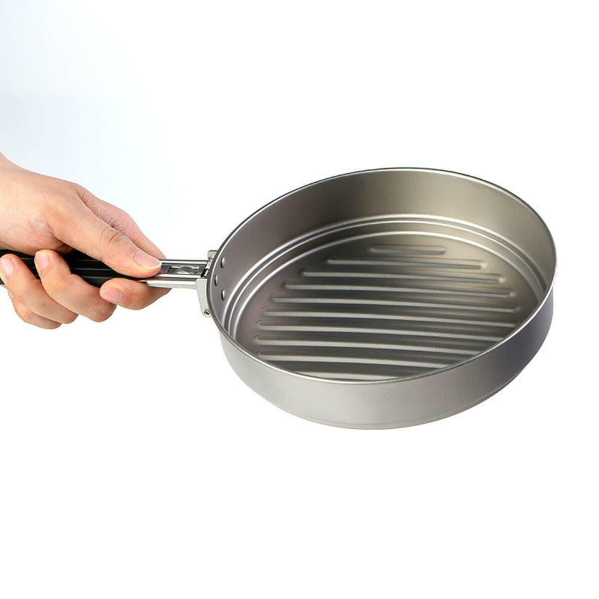 Non-Stick Frying Pan Camping Frypan Grill Titanium Fry Pan Skillet Griddle