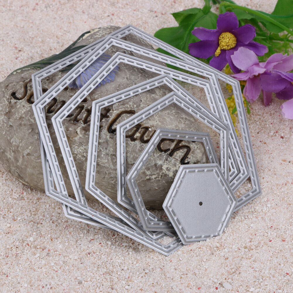 Hexagon spiral Die Cuts Metal Cutting Dies In Scrapbooking Embossing