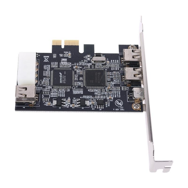 PCIe 3 Ports Firewire Cable Expansion Card PCI Express 1394B & 1394A TI XIO2213B