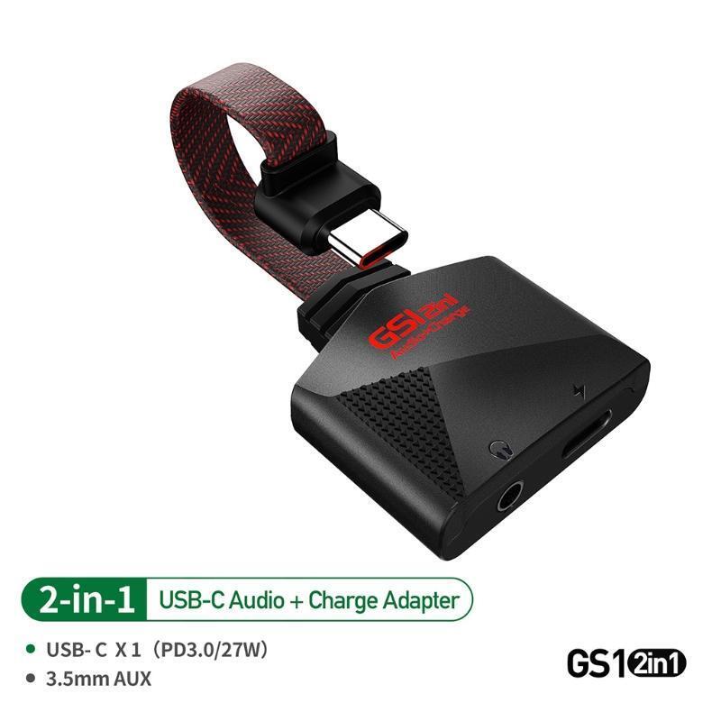 USB C to 3.5mm Headphone and Charger Adapter 2-in-1 USB C to Headphone Jack