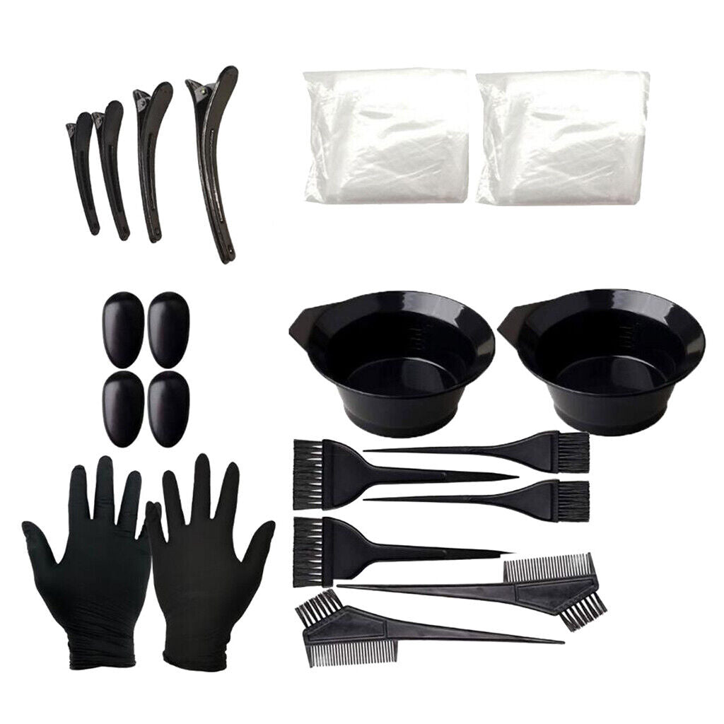 22 piece  Tinting Color Dyeing Kits DIY Barber Tools Bowl Set Supplies