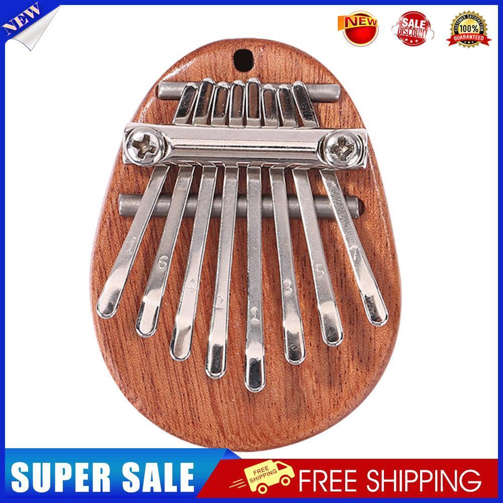 Percussion Musical Instrument Mahogany Wood Thumb Piano Mini 8 Keys Kalimba