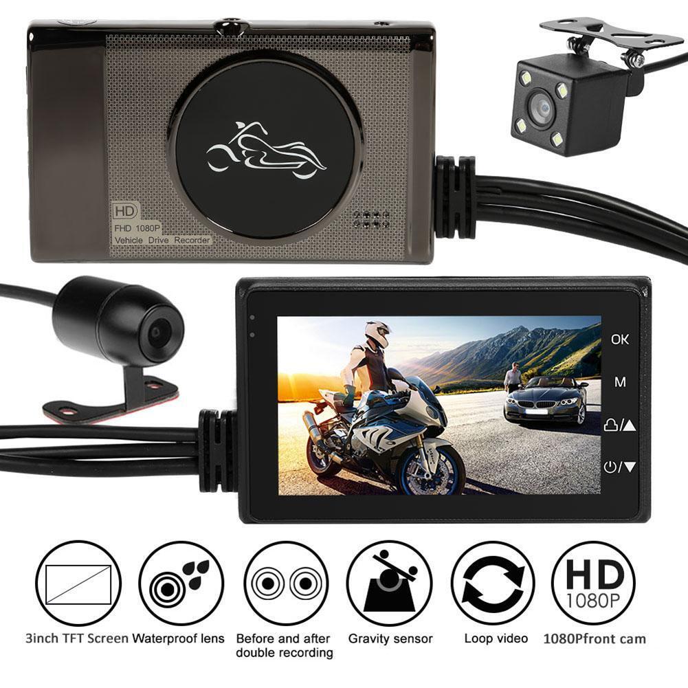 SE600 Motorcycle DVR Front+Rear View Waterproof Lens Dash Cam G-sensor