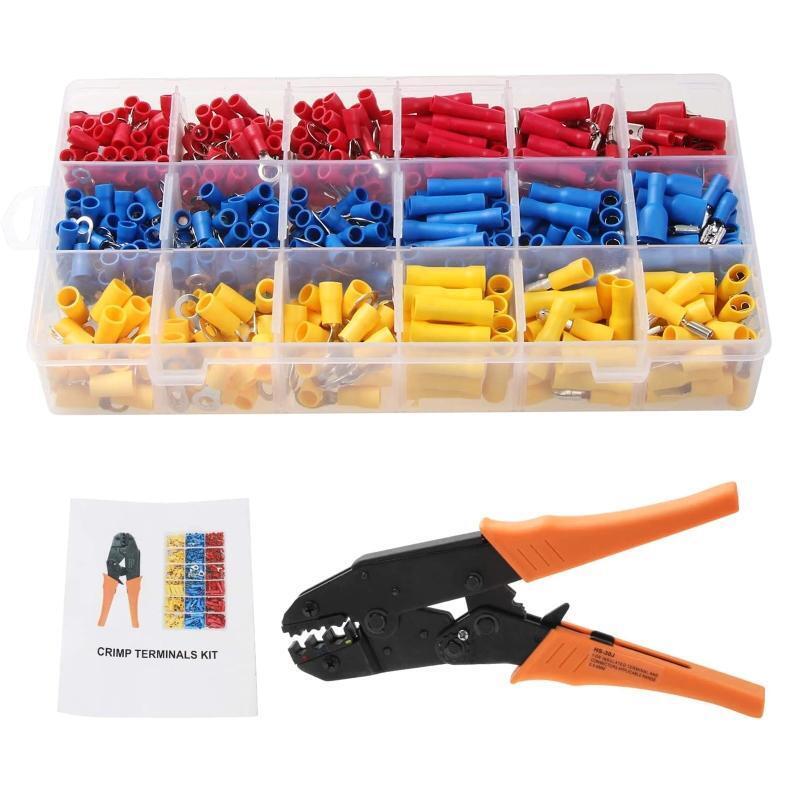 Professional Crimping Tool  Carbon Steel Ratchet Terminal Crimper of AWG22-10