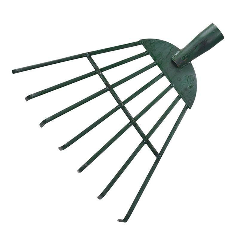 Garden Hand Rake 7 Tine Small Shru b Rake Head Only 7 Tooth Duable Hand Tool