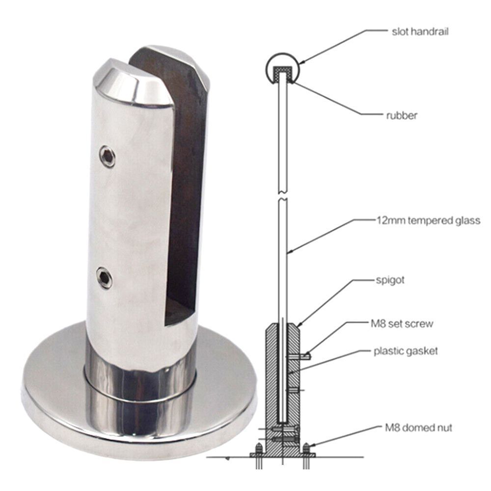 Floor Stand Railing Accessories Glass Clamp Pool glass Clip Guardrail Bracket