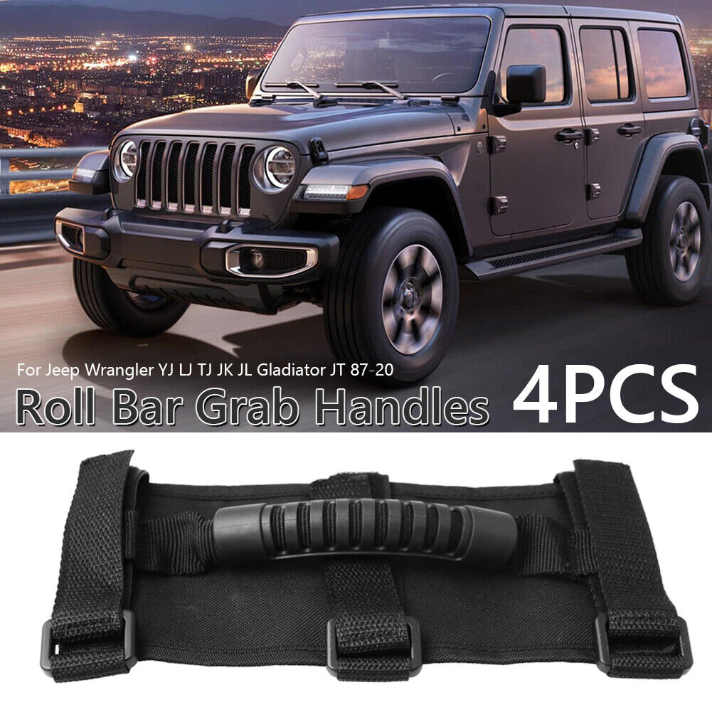 4x Roll Bar Grab Handle for Jeep Wrangler YJ LJ TJ JK JL Gladiator JT 87-20