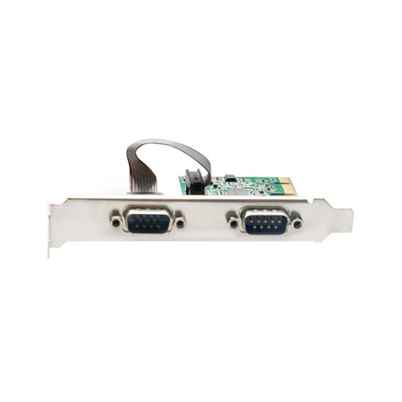 2 Ports RS232 Serial Port Printer Parallel Port LPT to PCI-E Card Adapter AX9910