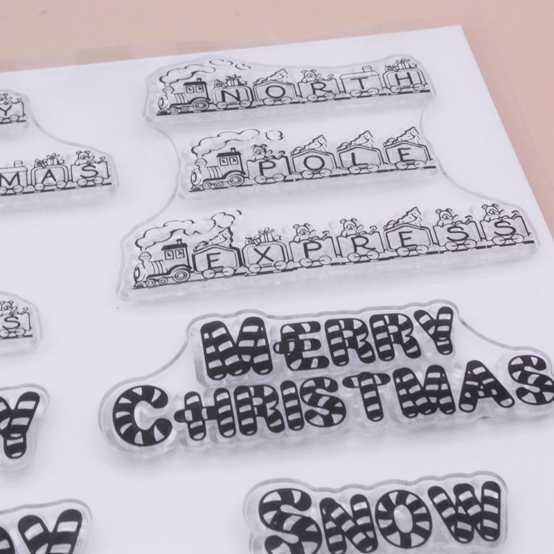Christmas Words Silicone Clear Seal Stamp DIY Scrapbooking Embossing Photo Album