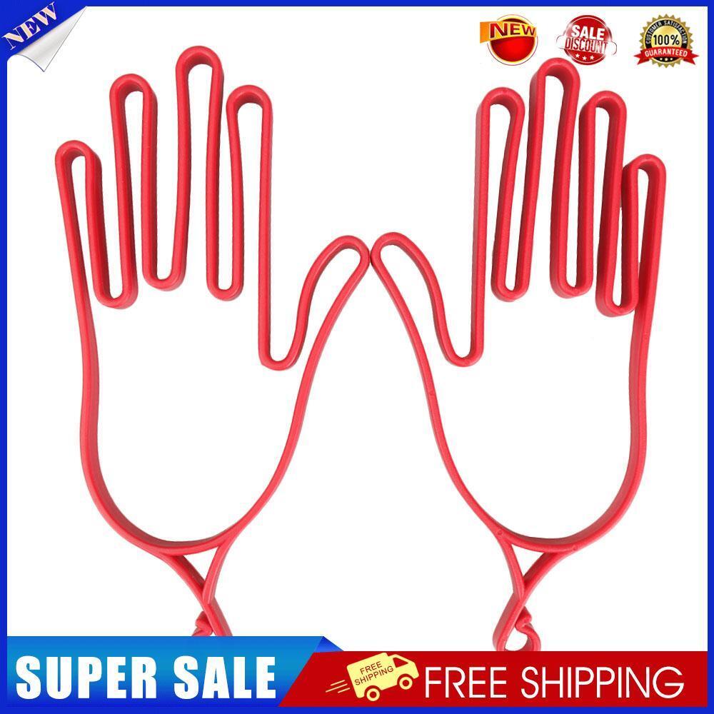 1 Pair Durable Outdoor Sport Red Plastic Golf Gloves Holder Rack Stretcher