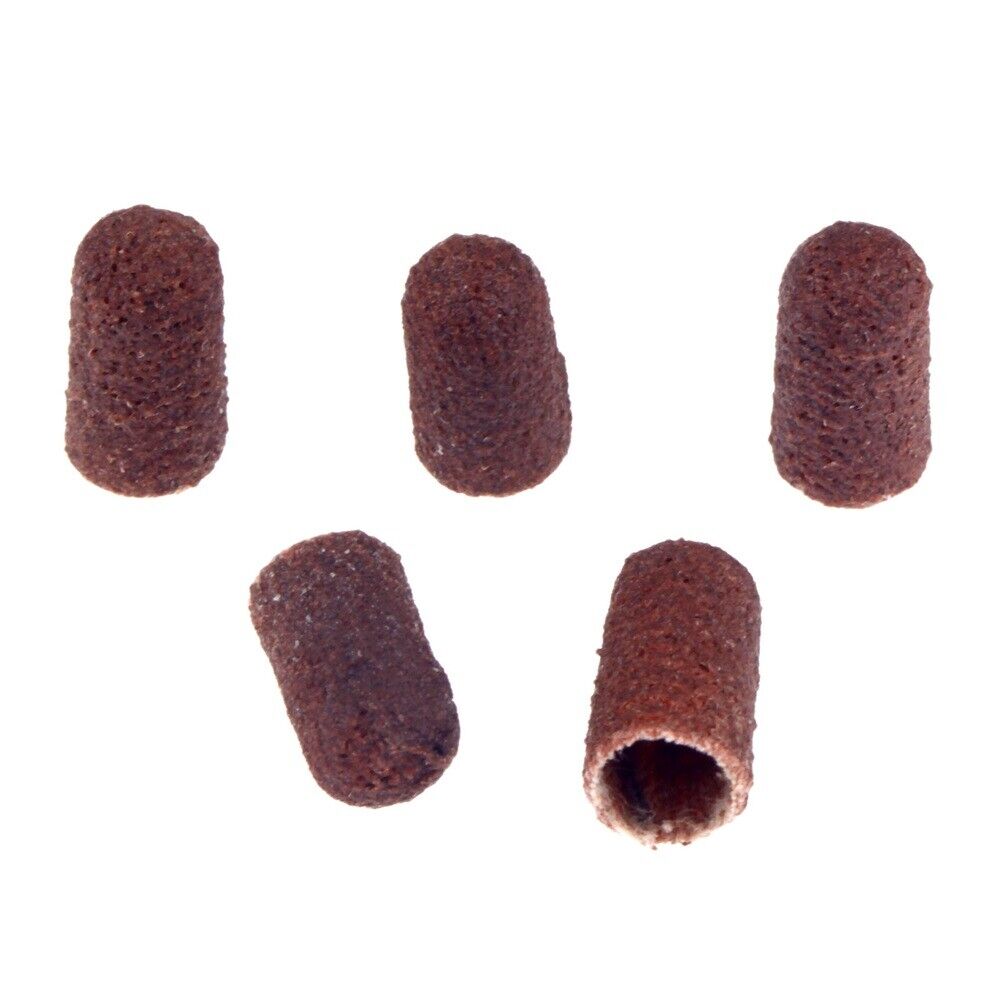 5Pcs Sanding Abrasive Caps Callus Nail Surface Nail Art Drill Bit Replacement