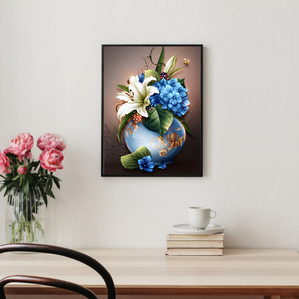 5D DIY Diamond Painting Flower in Vase Full Square Drill Wall Decor (FF333)