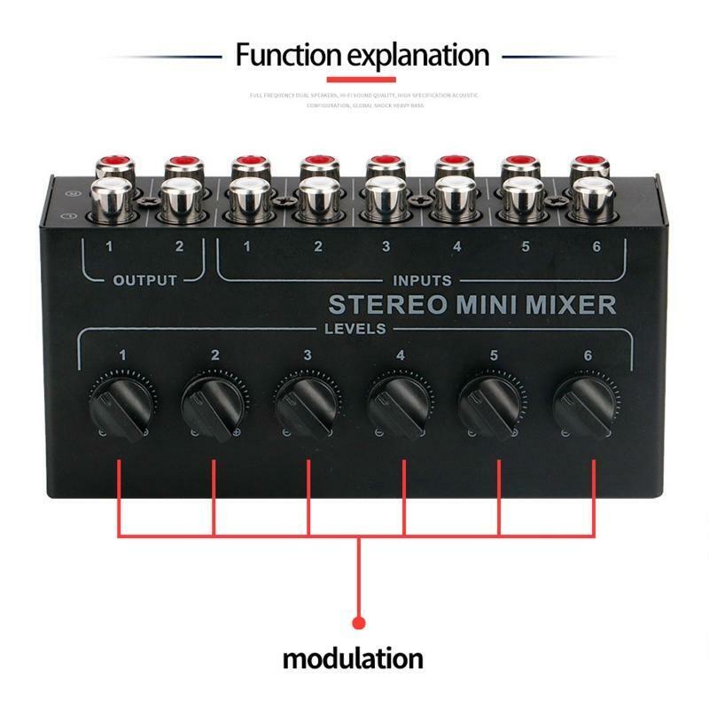 Highest Sound Quality 6 Channel Line Passive Mixer No External Power Supply