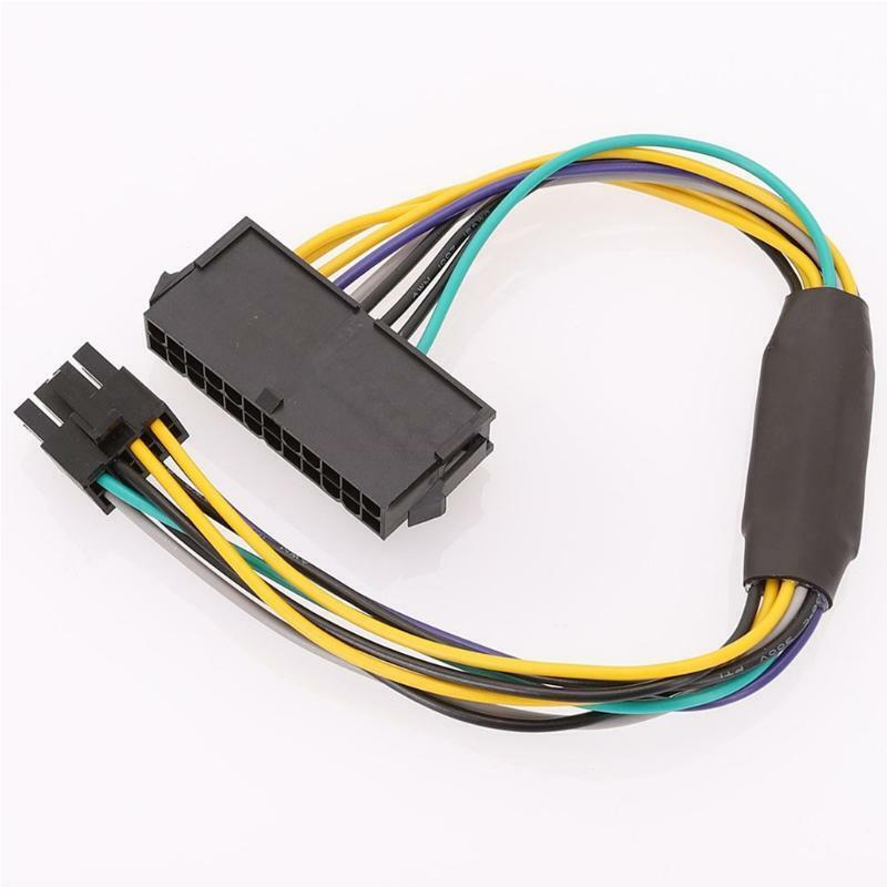 30CM/11.8in For Dell Optiplex 9020 3020 7020 8-pin Power Cord ATX 24p To 8p Line