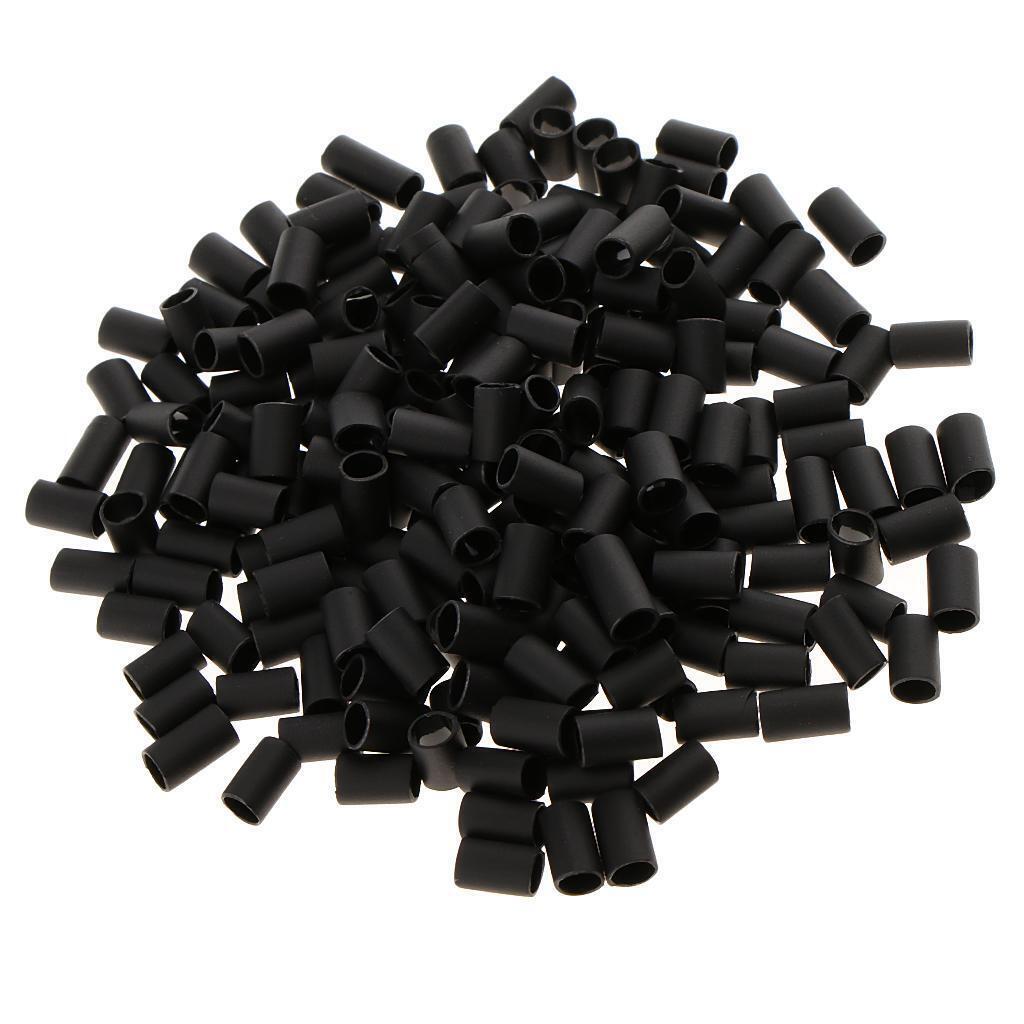 200 Pieces Heat Shrink Tube Micro Rings Link For I tip Hair Extension Black