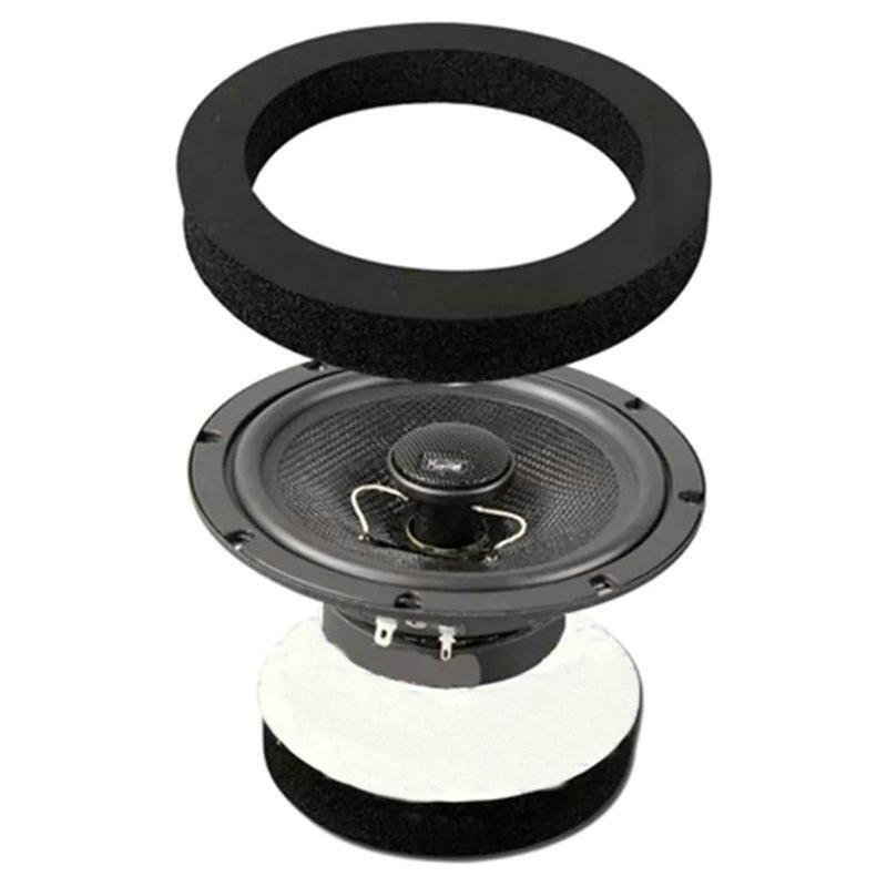 4Pcs Wearproof Vehicle Door Speaker Sound Insulation Ring Soundproof Cotton Pad